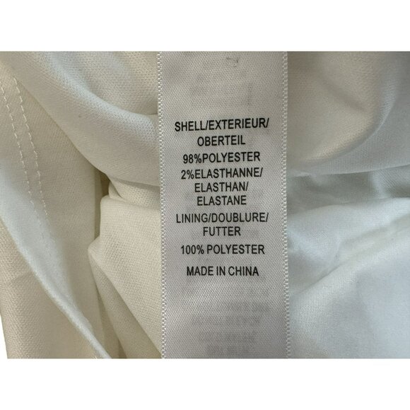 Hailey Logan White Lace Front Illusion Cross-Over Dress By Adrianna Papell Sz 6 - Picture 5 of 7